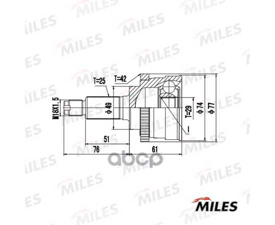 Купить ШРУС НАРУЖНЫЙ SUZUKI BALENO/LIANA 1.3-1.6 98- (С ABS) (GKN 305464) GA20432