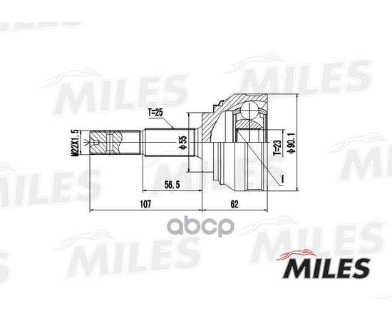 Купить ШРУС НАРУЖНЫЙ NISSAN SUNNY 1.6 90-95 (GKN 302789) GA20334