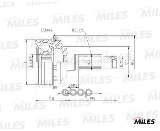 Купить ШРУС НАРУЖНЫЙ MAZDA 6 1.8-2.3 02- (С ABS) (GKN 304312) GA20223