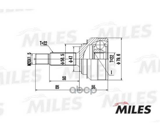 Купить ШРУС НАРУЖНЫЙ SKODA FELICIA/VW CADDY 1.3-1.9D 94-01 (GKN 303001) GA20414