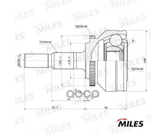 Купить ШРУС НАРУЖНЫЙ VOLVO 850/C70/S70/V70 2.0-2.5 93-02 (С ABS) (GKN 302192) GA20504