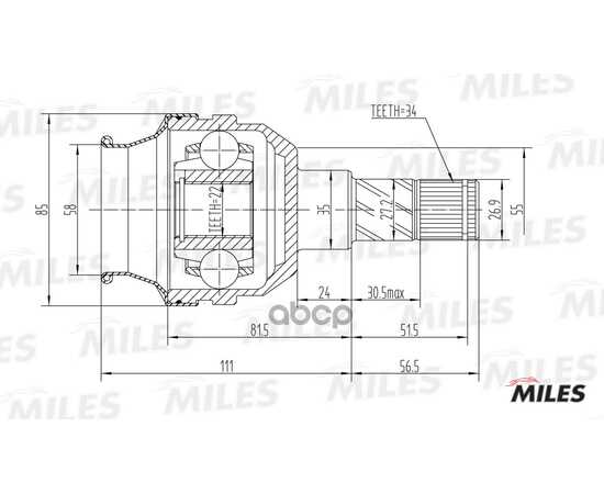 Купить ШРУС ВНУТРЕННИЙ DAEWOO NEXIA/LANOS 1.4-1.6 94- (SKF VKJA8724) GA10015