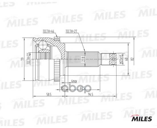 Купить ШРУС НАРУЖНЫЙ HYUNDAI I30/KIA CEED 1.4-1.6 06- (С ABS) (GKN 305003) GA20167