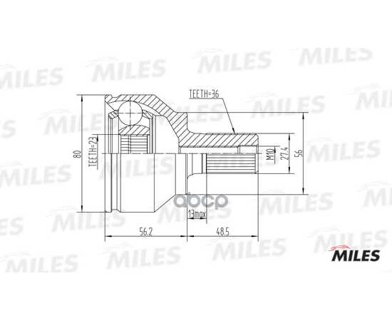 Купить ШРУС НАРУЖНЫЙ FORD FOCUS 1.4-2.0 04- (GKN 305176) GA20107