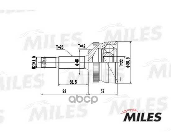 Купить ШРУС НАРУЖНЫЙ NISSAN MICRA 1.0 92-03 (С ABS) (GKN 303310) GA20303