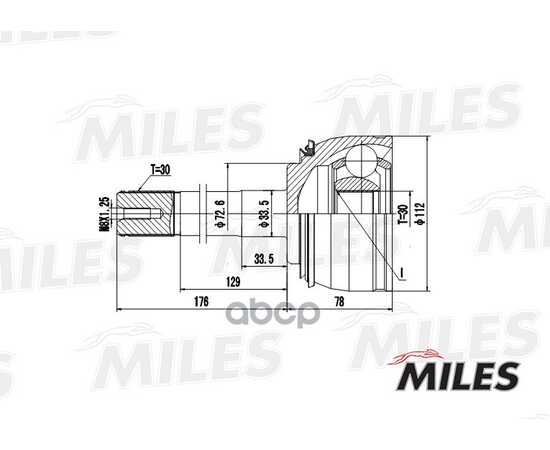 Купить ШРУС НАРУЖНЫЙ TOYOTA LAND CRUISER 4.2/4.7 98- (GKN 305451) GA20487