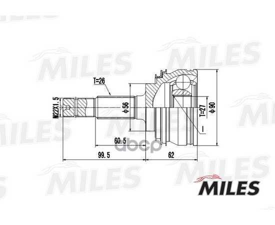 Купить ШРУС НАРУЖНЫЙ TOYOTA CELICA/CAMRY/PREVIA/LEXUS ES250 2.0-2.5 89-01 (GKN 302814) GA20472