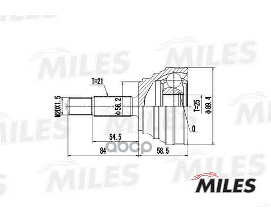 Купить ШРУС НАРУЖНЫЙ RENAULT 19/CLIO 1.4-1.9D 88-95 (GKN 303433) GA20385