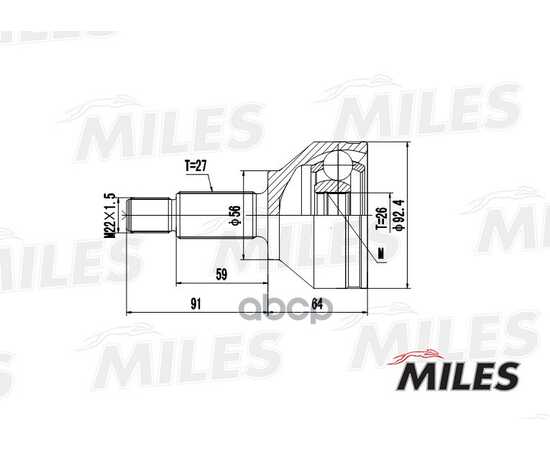 Купить ШРУС НАРУЖНЫЙ FORD MONDEO 2.0-3.0 00- (GKN 303743) GA20119