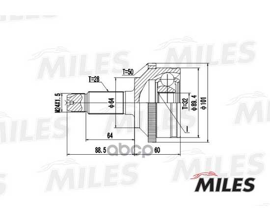 Купить ШРУС НАРУЖНЫЙ HONDA ACCORD 1.8-2.0 98-02 (С ABS) (GKN 304734) GA20127