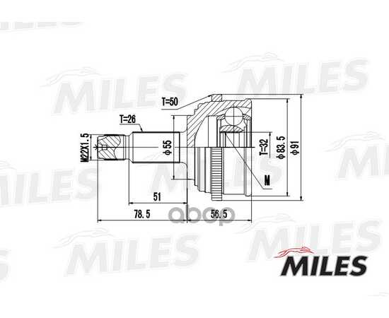 Купить ШРУС НАРУЖНЫЙ HONDA CIVIC 1.4-1.5 95-01 (С ABS) (GKN 303364) GA20141