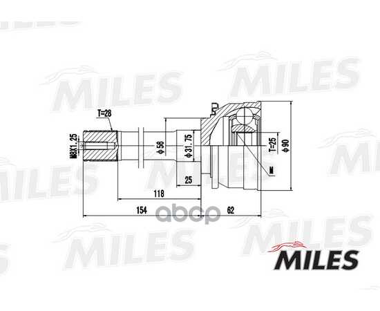 Купить ШРУС НАРУЖНЫЙ MITSUBISHI PAJERO 2.5TD/3.0 94- (GSP 839018) GA20275