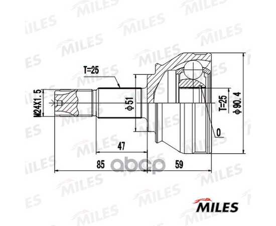 Купить ШРУС НАРУЖНЫЙ ALFA ROMEO 145/146/147/156/SPIDER/FIAT MAREA/PUNTO 1.4-2.0 95- (GKN 303271) GA20000