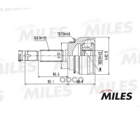 Купить ШРУС НАРУЖНЫЙ MITSUBISHI LANCER IX 1.6 03- (С ABS) (GSP 839141) GA20271