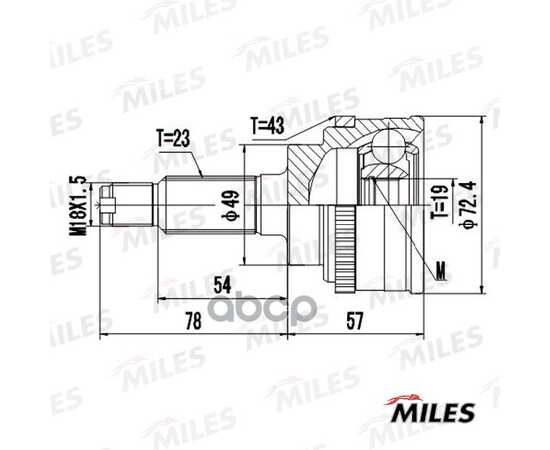 Купить ШРУС НАРУЖНЫЙ SUZUKI IGNIS 1.3 00-03 (С ABS) (GSP 857039) GA20434