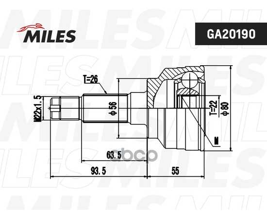 Купить ШРУС НАРУЖНЫЙ KIA SEPHIA 1.5-1.8 93- (GKN 302969) GA20190