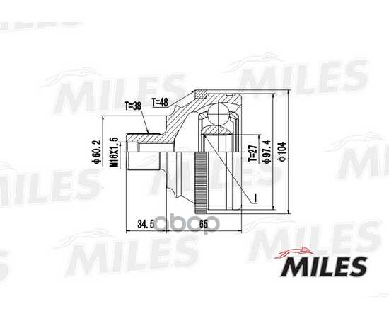 Купить ШРУС НАРУЖНЫЙ VW T4 1.9D-2.8 90-03 (С ABS) (GKN 302447) GA20529