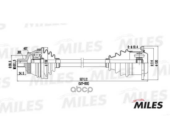 Купить ПРИВОД В СБОРЕ ЛЕВЫЙ AUDI A4 2.8 95-01 (ABS) (GSP 203015) GC01008