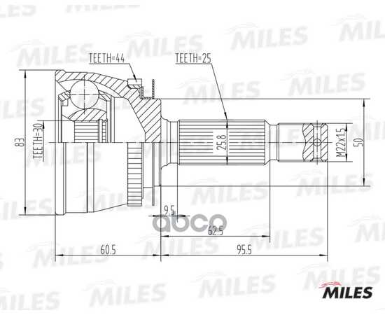 Купить ШРУС НАРУЖНЫЙ HYUNDAI MATRIX (GKN 305305) GA20552