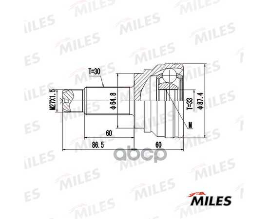 Купить ШРУС НАРУЖНЫЙ ПЕРЕДНИЙ BMW X5 E70 (2007)/ X6 E71 (2008) 33X65X30 (GSP 805006) GA20729