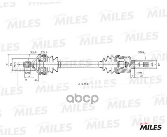 Купить ПРИВОД В СБОРЕ ЛЕВЫЙ PEUGEOT 406 1.6-2.0 95-04 (ABS) (GKN 303488) GC01096