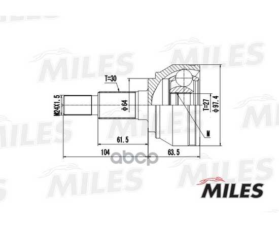 Купить ШРУС НАРУЖНЫЙ VW TOUAREG 3.0-3.6 02-06 (GKN 304557) GA20532