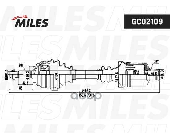 Купить ПРИВОД В СБОРЕ ПРАВЫЙ RENAULT LAGUNA I 1.6-2.0 97-01 (GKN 303624) GC02109