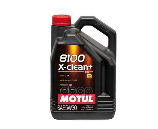 Купить МАСЛО МОТОРНОЕ MOTUL 8100 X-CLEAN + 5W-30 СИНТЕТИЧЕСКОЕ 4 Л 111859