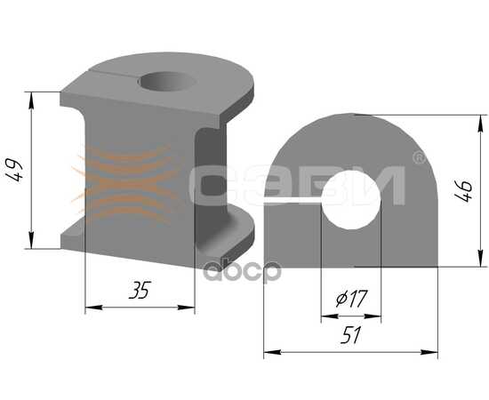 Купить КОМПЛЕКТ ПОДУШЕК СТАБИЛИЗАТОРА "СЭВИ-ЭКСПЕРТ" CHEVROLET LACETTI , DAEWOO NUBIRA SEVI 2215-6040