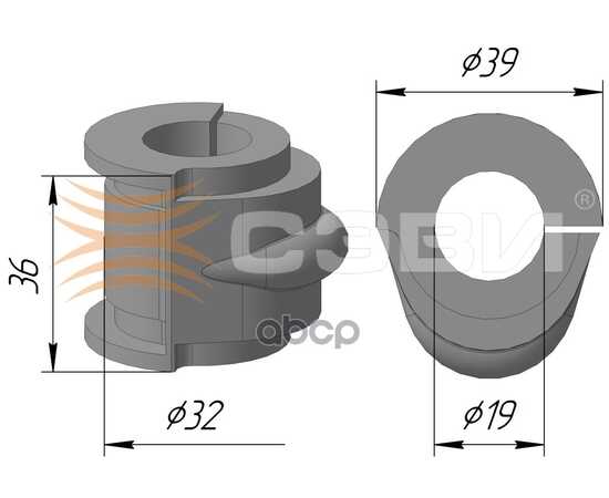 Купить КОМПЛЕКТ ПОДУШЕК СТАБИЛИЗАТОРА "СЭВИ-ЭКСПЕРТ" NISSAN ALMERA II , BLUEBIRD SYLPHY SEVI 2220-6040