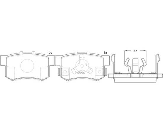 Купить КОЛОДКИ ТОРМОЗНЫЕ ЗАДНИЕ HONDA ACCORD 2.0-2.4 АКПП 08-/CR-V II 02-06/FR-V 05- BP28807