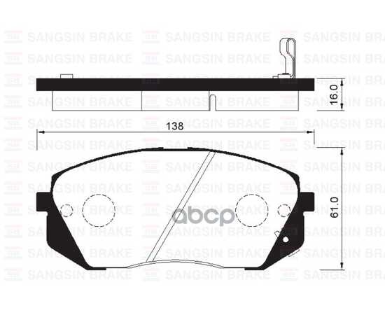 Купить КОЛОДКИ ТОРМОЗНЫЕ ПЕРЕДНИЕ SANGSIN BRAKE SP1196