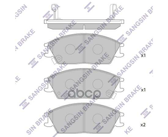 Купить КОЛОДКИ ТОРМОЗНЫЕ ПЕРЕДНИЕ SANGSIN BRAKE SP1047