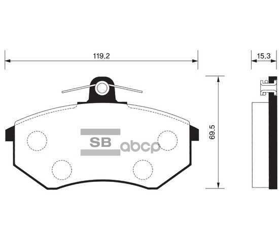 Купить КОЛОДКИ ТОРМОЗНЫЕ ПЕРЕДНИЕ SANGSIN BRAKE SP1043