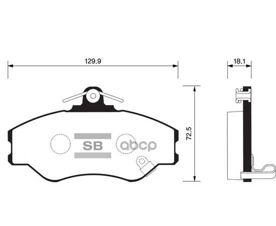 Купить КОЛОДКИ ТОРМОЗНЫЕ ПЕРЕДНИЕ SANGSIN BRAKE SP1072