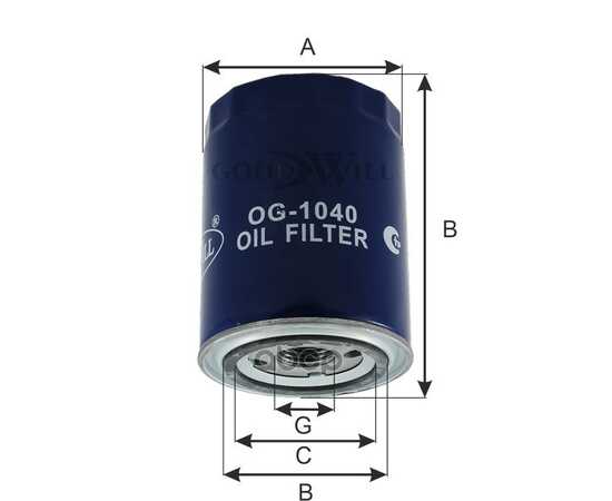 Купить ФИЛЬТР МАСЛЯНЫЙ CATERPILLAR-KOMATSU-RENAULT-VOLVO PENTA GOODWILL OG 1040