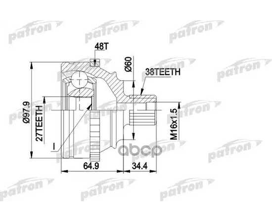 Купить ШРУС PCV1229 (302447)