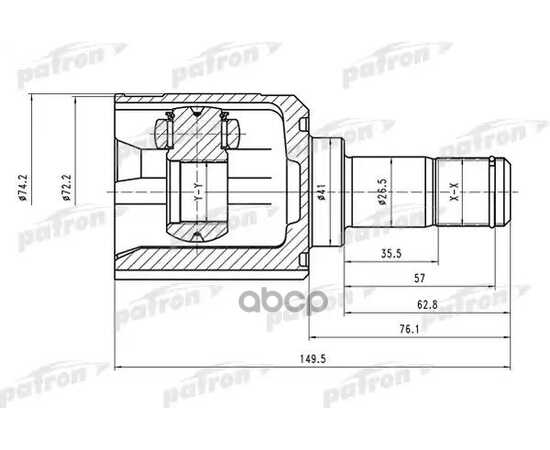 Купить ШРУС ВНУТРЕННИЙ ПРАВЫЙ 25X41X29 MITSUBISHI LANCER CS 00-09 PCV1528