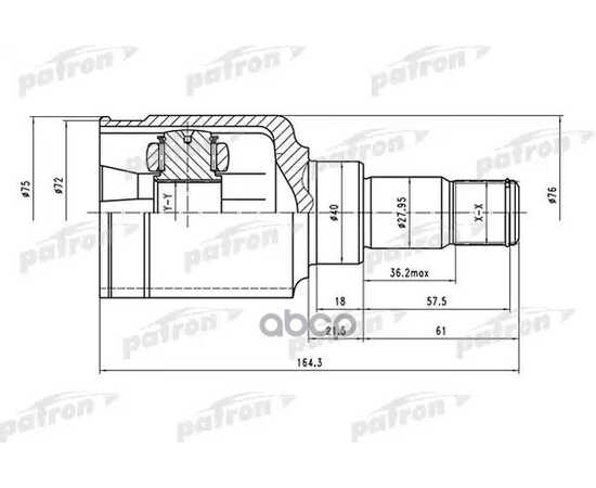 Купить ШРУС ВНУТРЕННИЙ ЛЕВЫЙ 23X40X23 FORD FOCUS II 04- PCV1481