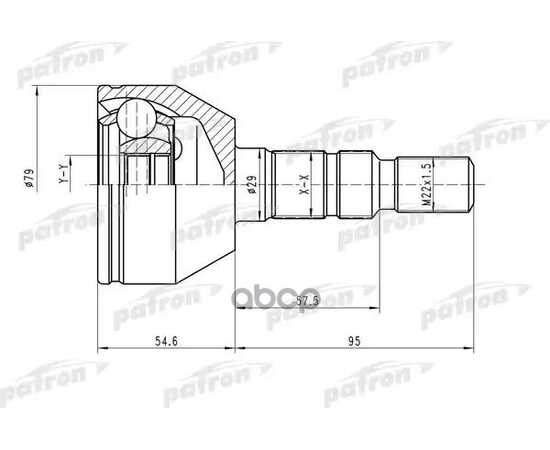 Купить ШРУС НАРУЖН К-КТ 33X53X22 OPEL  ASTRA H/ZAFIRA B 1.4/1.6 16V 04- PCV1504