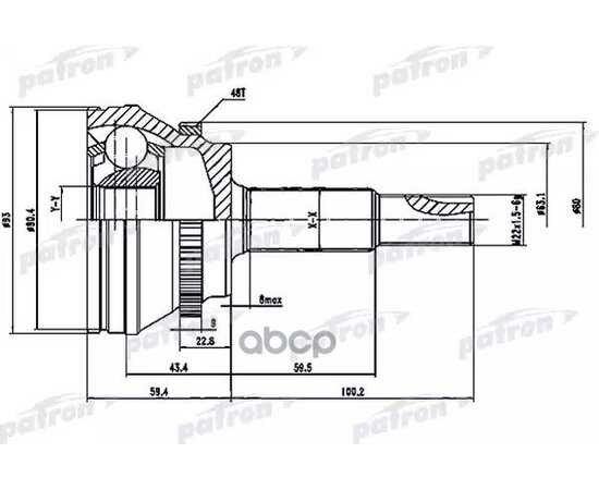 Купить ШРУС НАРУЖНЫЙ С КОЛЬЦОМ ABS 26X63.1X27 ABS:48T TOYOTA CAMRY ACV40GSV40 06-  PCV1559