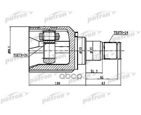 Купить ШРУС ВНУТРЕННИЙ 30X47X30 TOYOTA LAND CRUISER PRADO 120 GRJ12KDJ12RZJ12TRJ12VZJ12 02-09 PCV1777