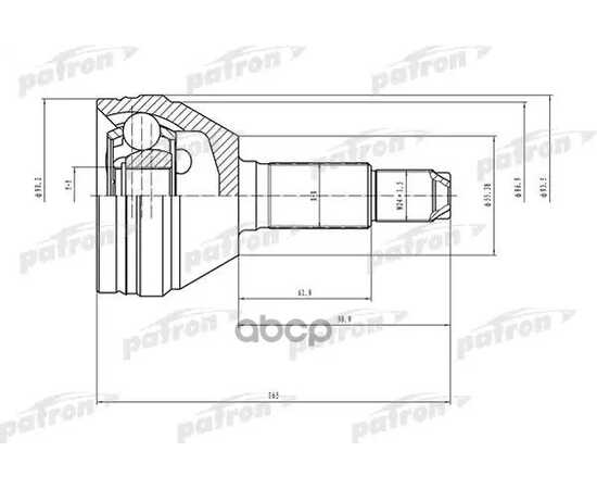 Купить ШРУС НАРУЖНЫЙ 28X55.4X32 CHEVROLET EPICA (V250V200) 03-  PCV1498