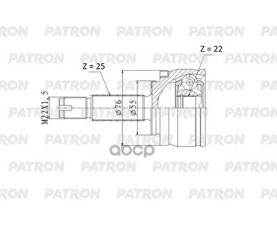 Купить ШРУС НАР. HYUNDAI SOLARIS / KIA RIO 17- PATRON PCV2178