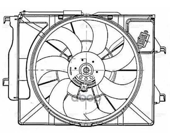 Купить Э/ВЕНТИЛЯТОР ОХЛ. ДЛЯ А/М HYUNDAI SOLARIS II (17-)/KIA RIO IV (17-) (С КОЖУХОМ И РЕЗИСТ.) LUZAR LFK 08L5