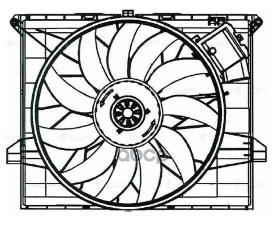 Купить Э/ВЕНТИЛЯТОР ОХЛ. ДЛЯ А/М MERCEDES-BENZ ML (W164) (05-)/GL (X164) (06-) (С КОЖУХОМ) (600W) LUZAR LFK 15164