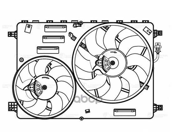 Купить Э/ВЕНТИЛЯТОР ОХЛ. ДЛЯ А/М VOLVO XC60 (08-)/XC70 (06-) (2 ВЕНТ.) (С КОЖУХОМ) LUZAR LFK 1060