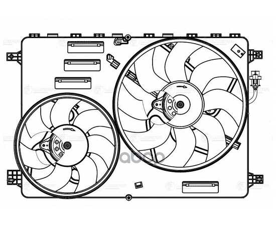 Купить Э/ВЕНТИЛЯТОР ОХЛ. ДЛЯ А/М LAND ROVER FREELANDER II (06-) 2.2D (2 ВЕНТ.) (C КОЖУХОМ) LUZAR LFK 10122