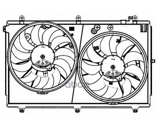 Купить Э/ВЕНТИЛЯТОР ОХЛ. ДЛЯ А/М MITSUBISHI OUTLANDER XL (12-) 2.0I/2.4I (2 ВЕНТ.) (С КОЖУХОМ) LUZAR LFK 1162