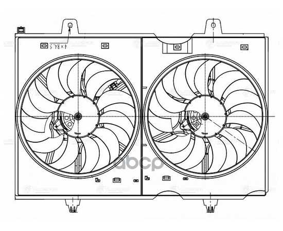 Купить Э/ВЕНТИЛЯТОР ОХЛ. ДЛЯ А/М NISSAN X-TRAIL (T31) (07-) (2 ВЕНТ.) (С КОЖУХОМ) LUZAR LFK 141G4